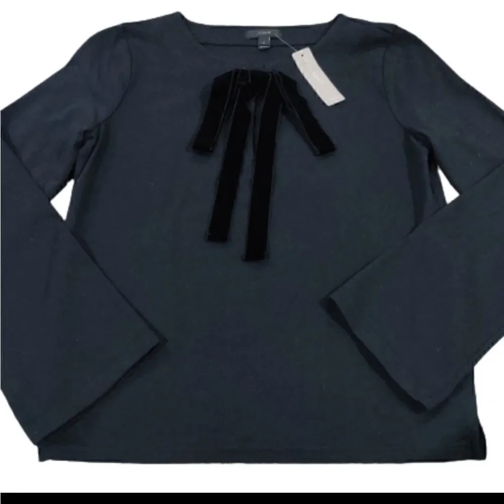 NWT J CREW  Velvet Tie Top